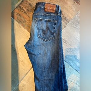 AG “The Matchbox” Slim Straight Blue Jeans